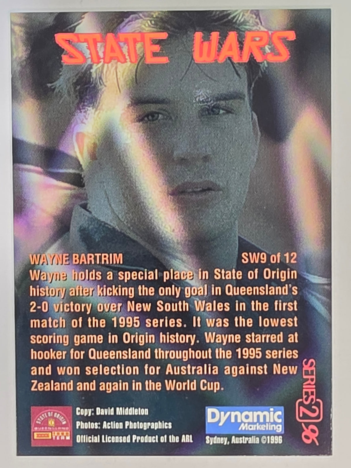 NRL 1996 Dynamic Series 2 | State Wars #SW9 Wayne Bartrim QLD Maroons