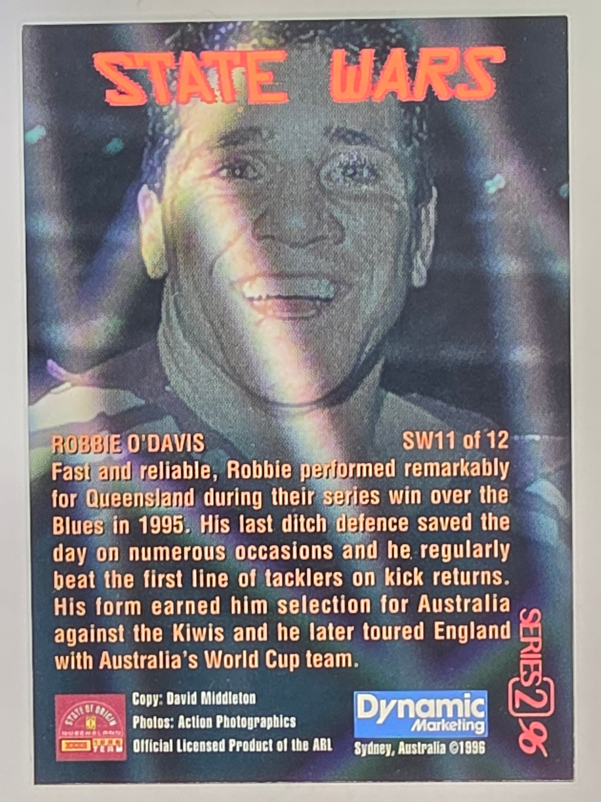 NRL 1996 Dynamic Series 2 | State Wars #SW11 Robbie O'Davis QLD Maroons