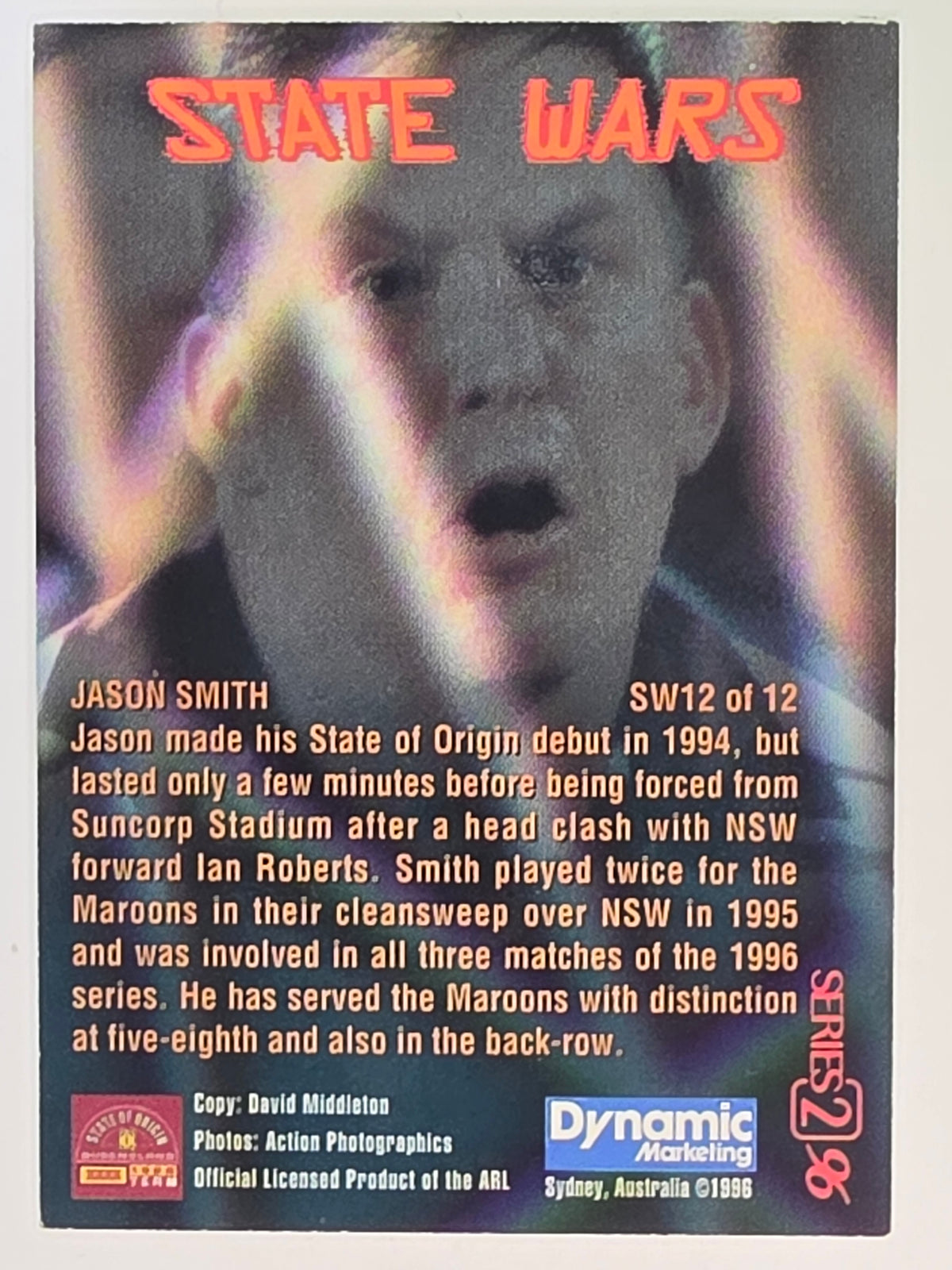 NRL 1996 Dynamic Series 2 | State Wars #SW12 Jason Smith QLD Maroons