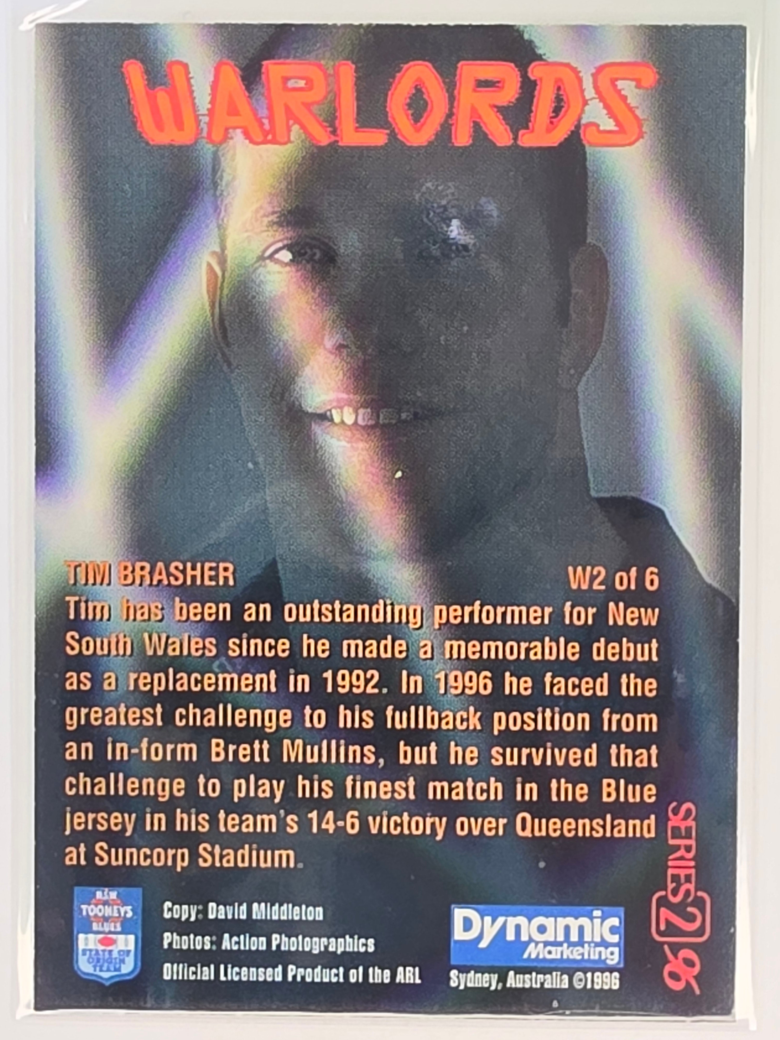 NRL 1996 Dynamic Series 2 | Warlords #W2 Tim Brasher NSW Blues