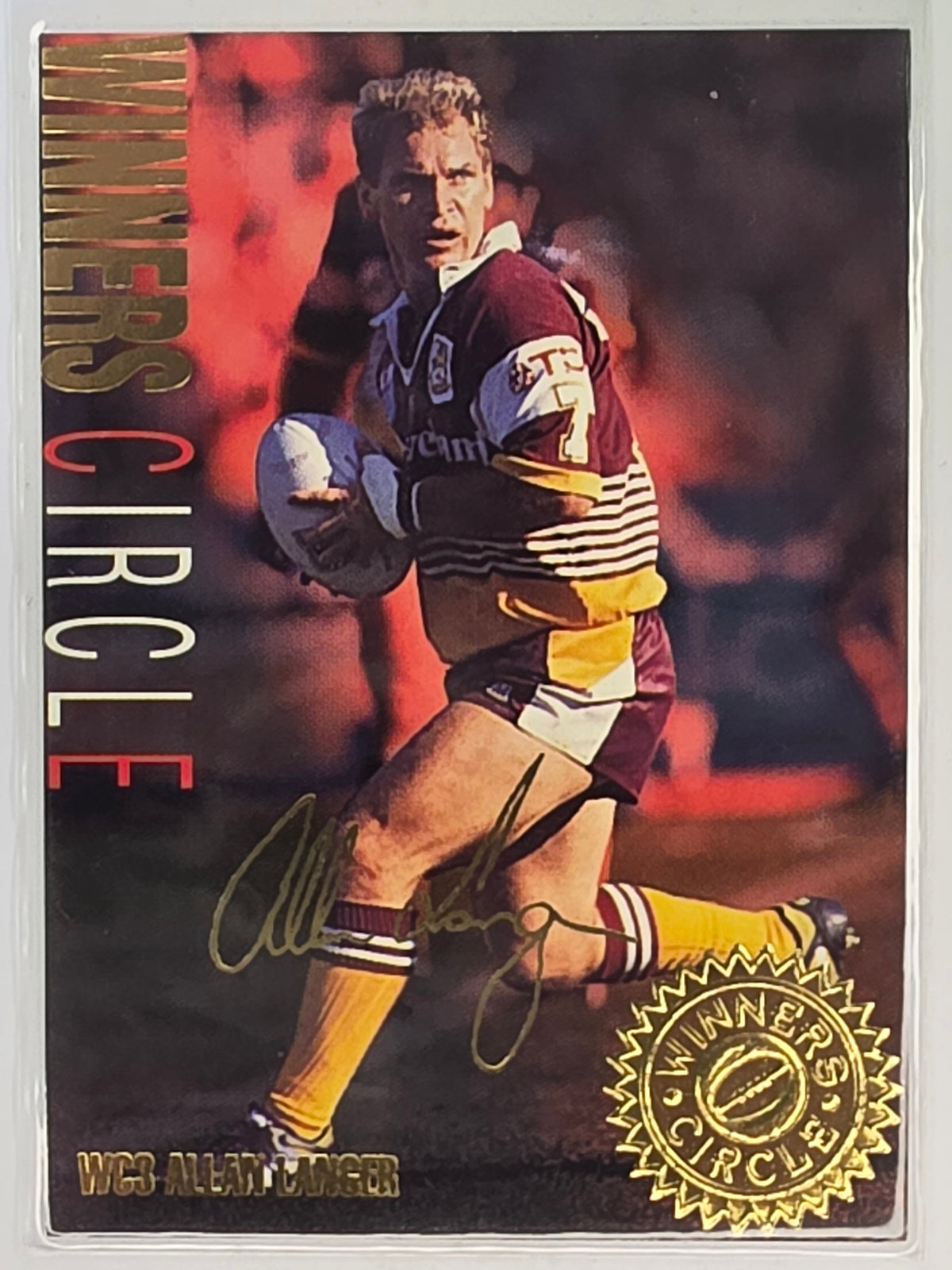 NRL 1995 Dynamic Series 1 Winners Circle #WC3 Allan Langer Brisbane Broncos