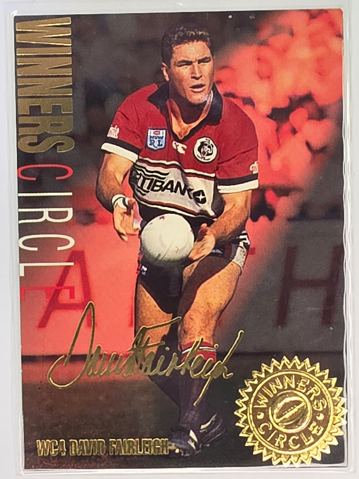 NRL 1995 Dynamic Series 1 Winners Circle #WC4 David Fairleigh North Sydney Bears