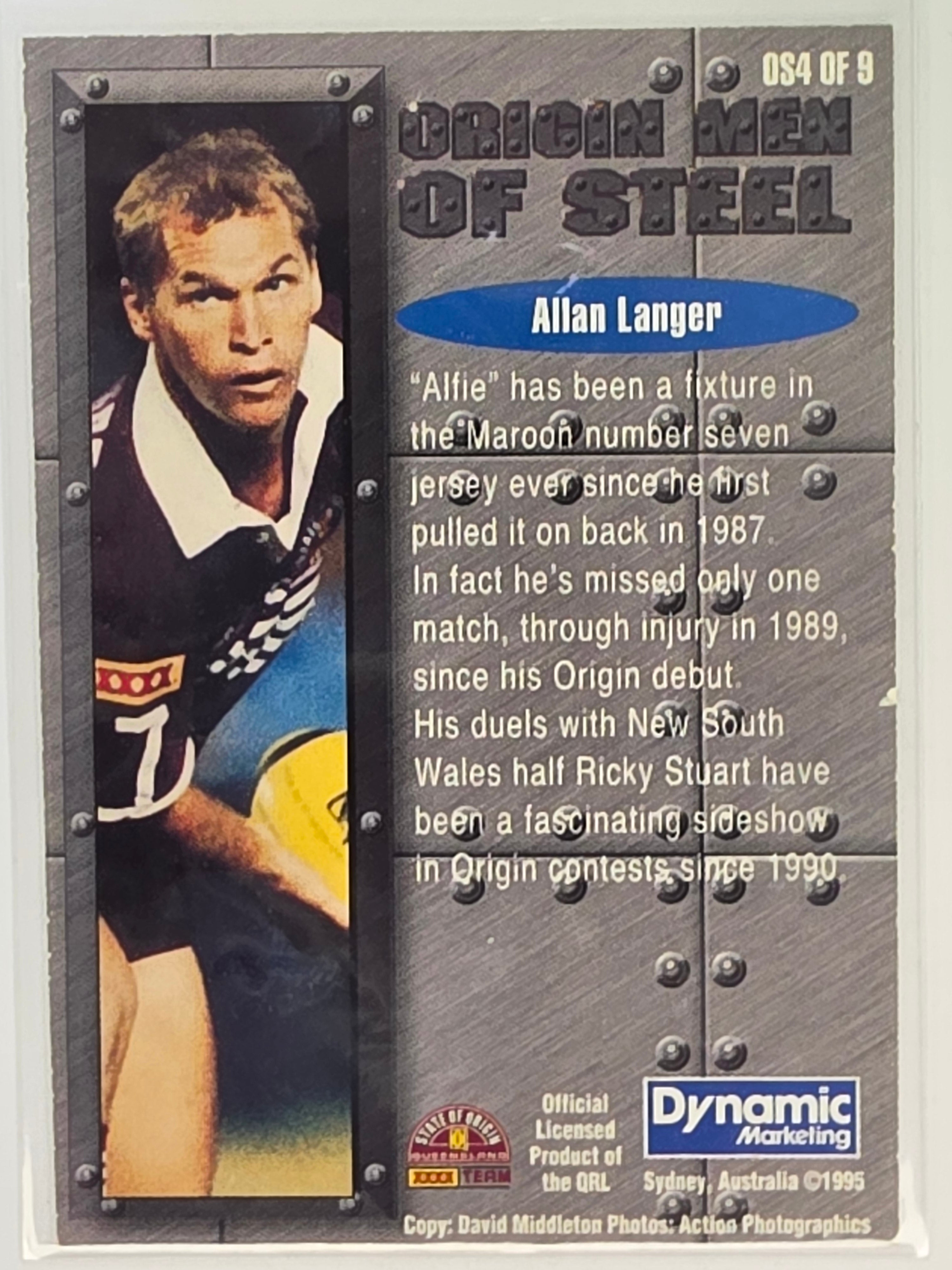 1995 Dynamic NRL Series 2 | Origin Men of Steel #OS4 Allan Langer QLD Maroons