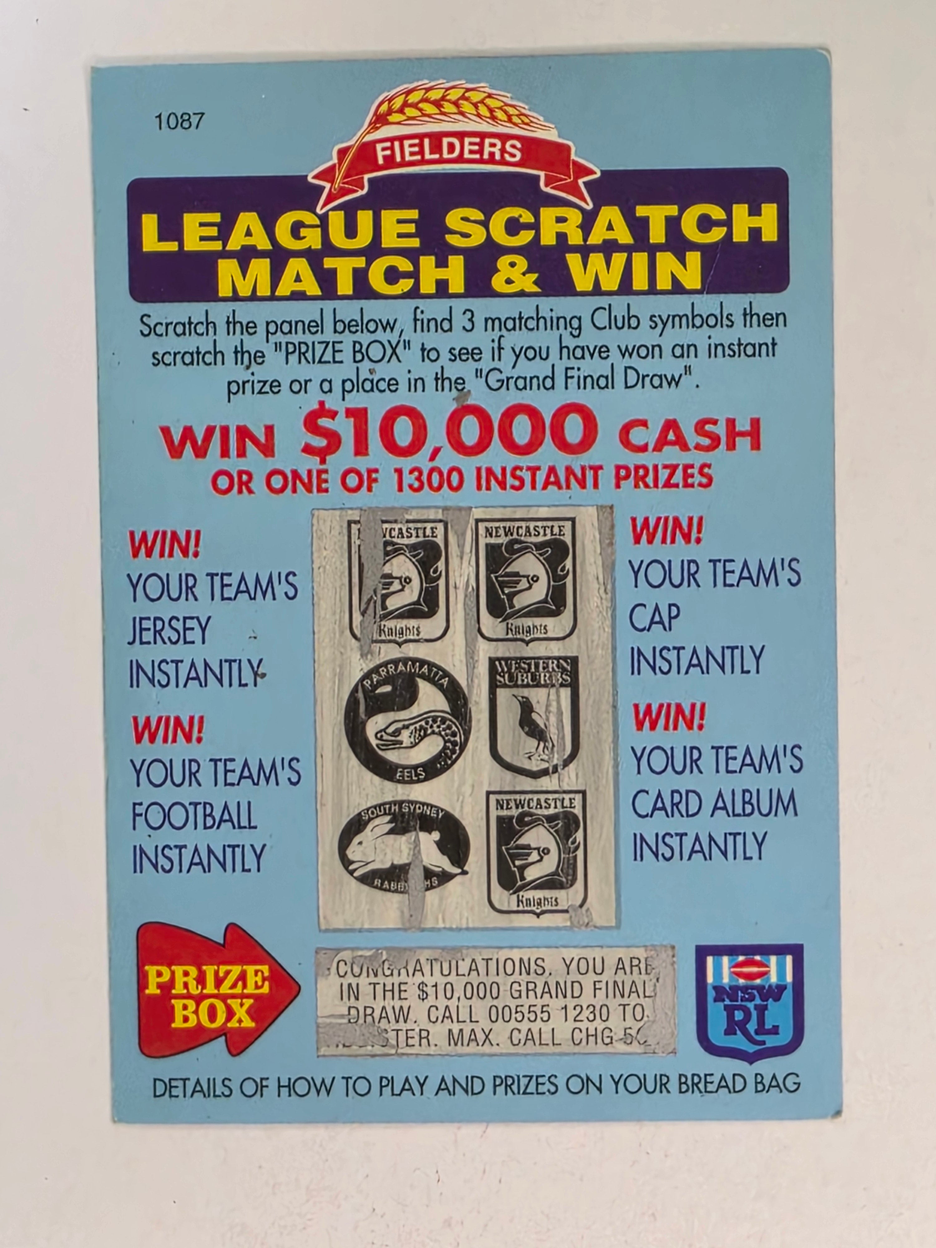 NRL 1993 Fielders | Paul Martin | Gold Coast Seagulls (Scratched)