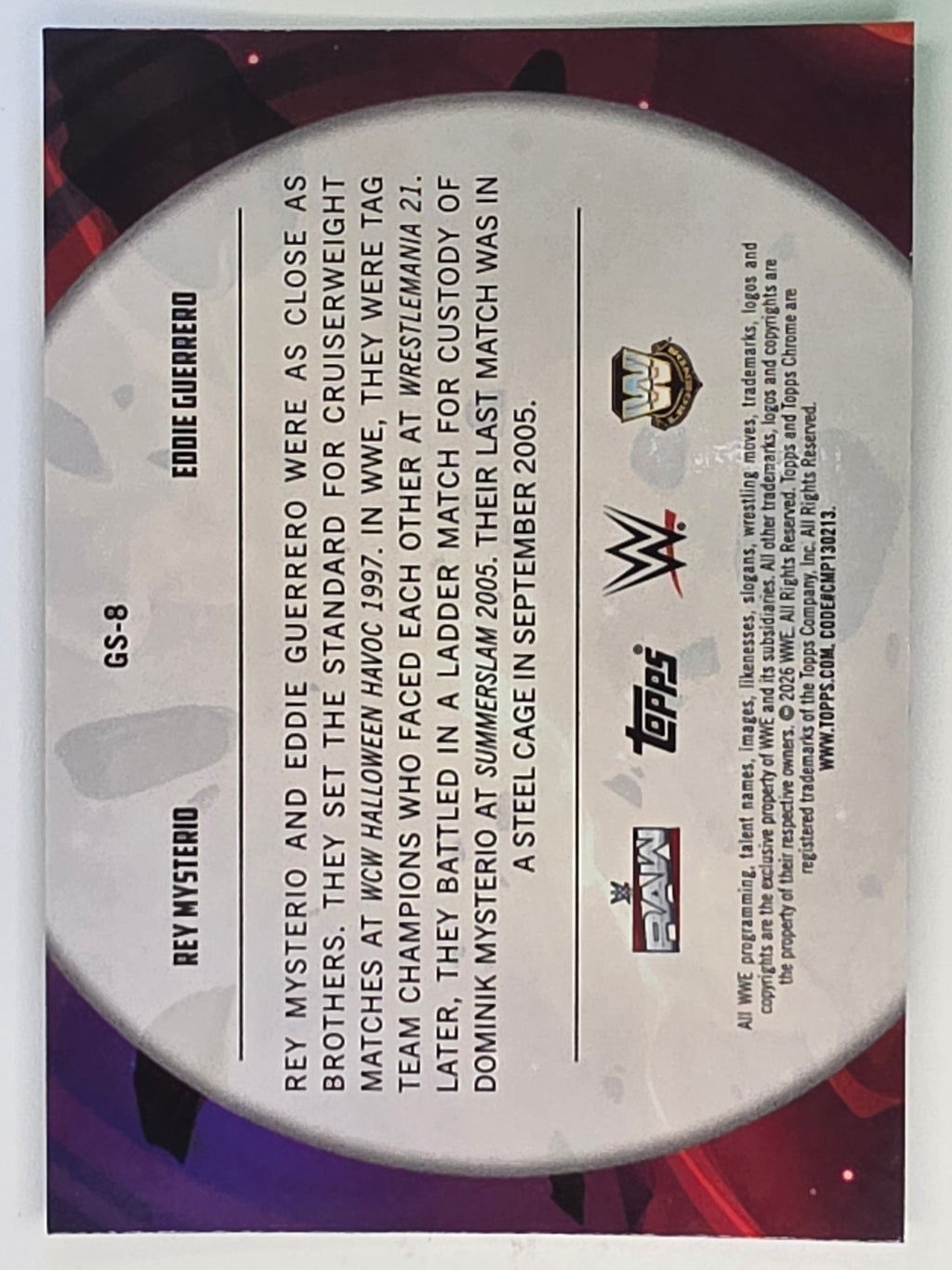 WWE 2026 Topps Chrome Cosmic | Galactic Showdown | GS-8 | Rey Mysterio/Eddie Guerrero