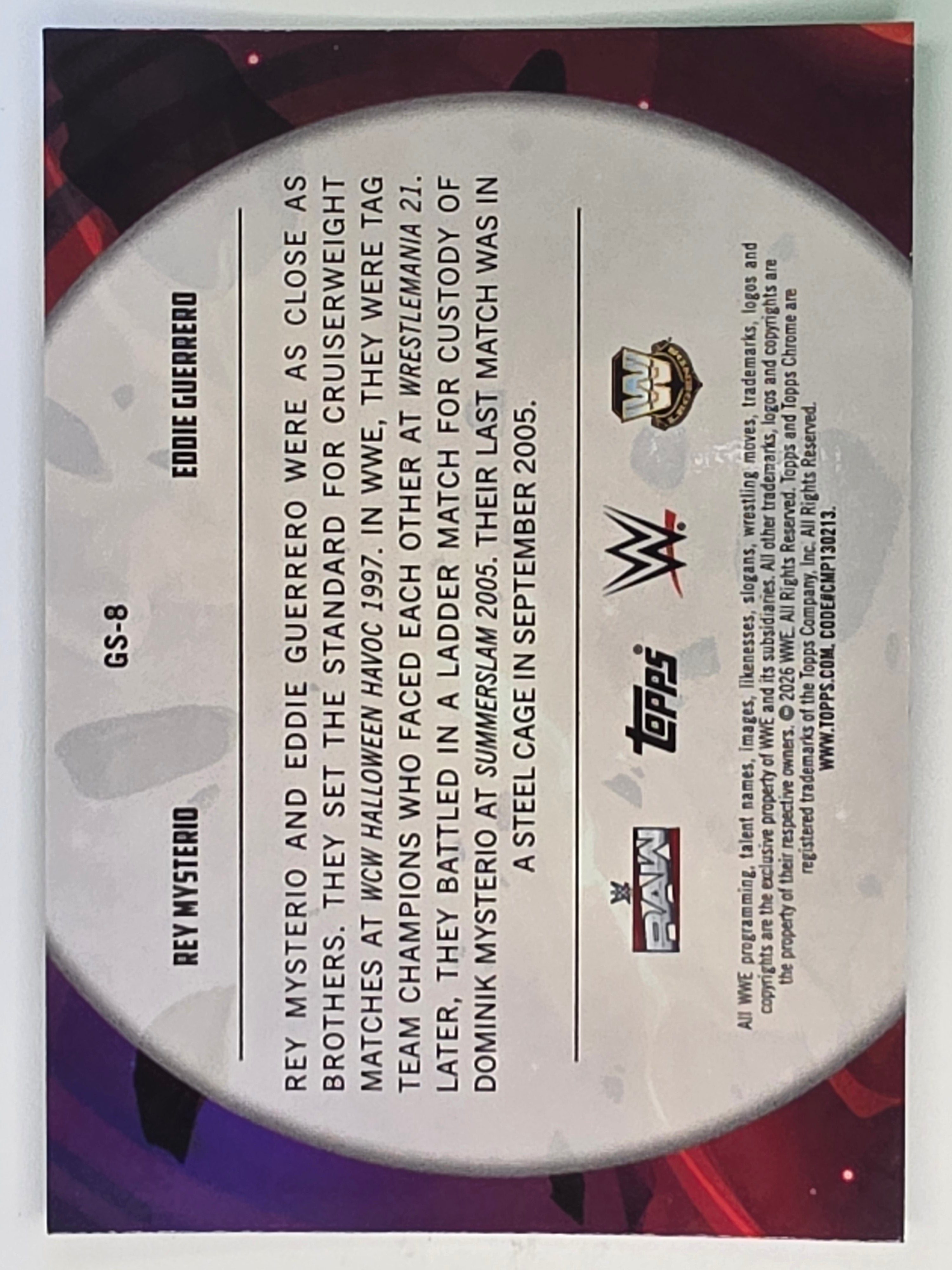 WWE 2026 Topps Chrome Cosmic | Galactic Showdown | GS-8 | Rey Mysterio/Eddie Guerrero