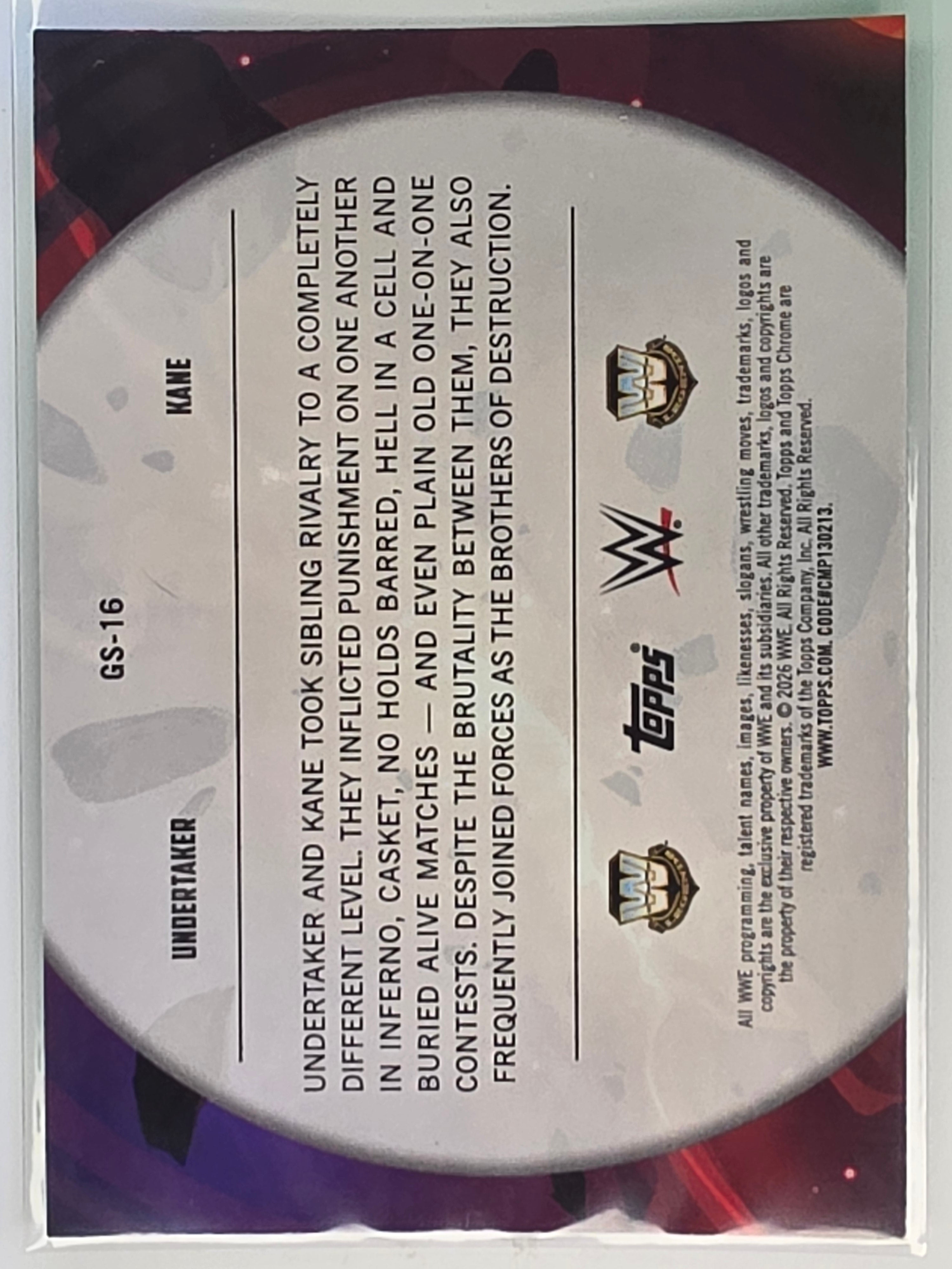 WWE 2026 Topps Chrome Cosmic | Galactic Showdown | GS-16 | Undertaker/Kane