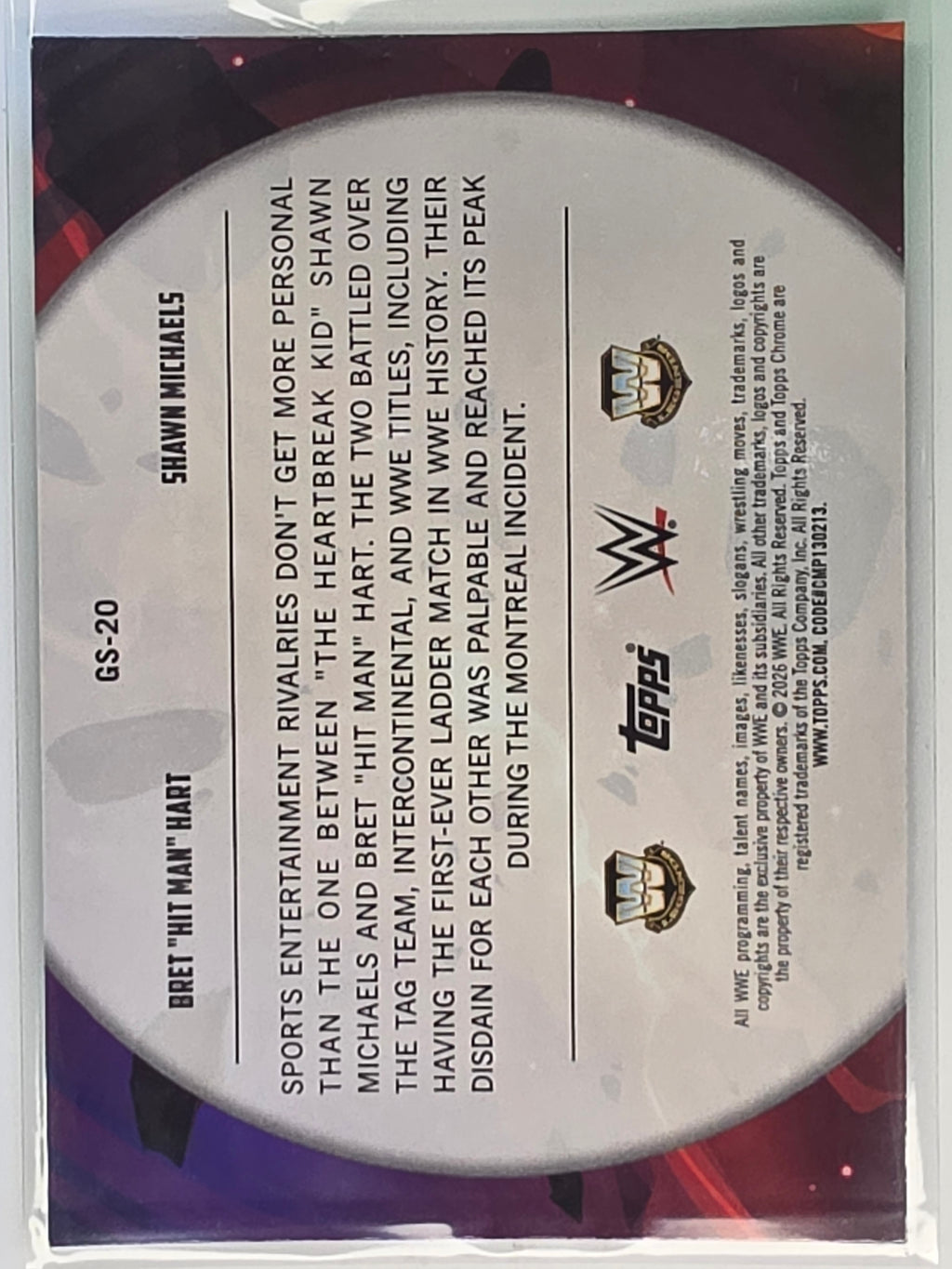 WWE 2026 Topps Chrome Cosmic | Galactic Showdown | GS-20 | Bret Hart/Shawn Michaels