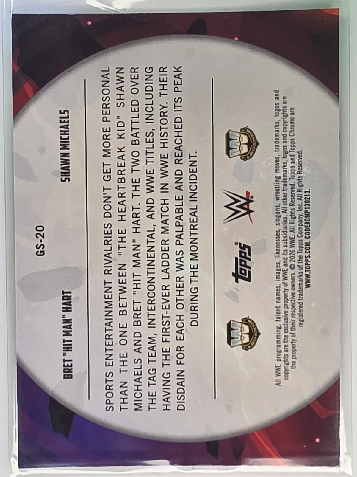 WWE 2026 Topps Chrome Cosmic | Galactic Showdown | GS-20 | Bret Hart/Shawn Michaels