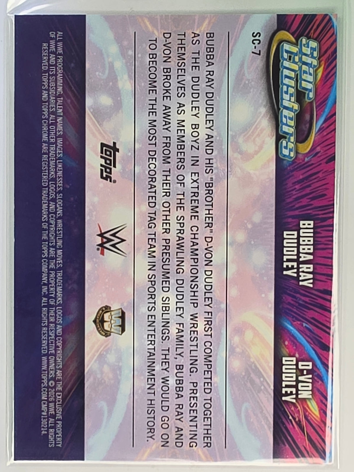 WWE 2026 Topps Chrome Cosmic | Star Clusters | #SC-7 | The Dudley Boyz