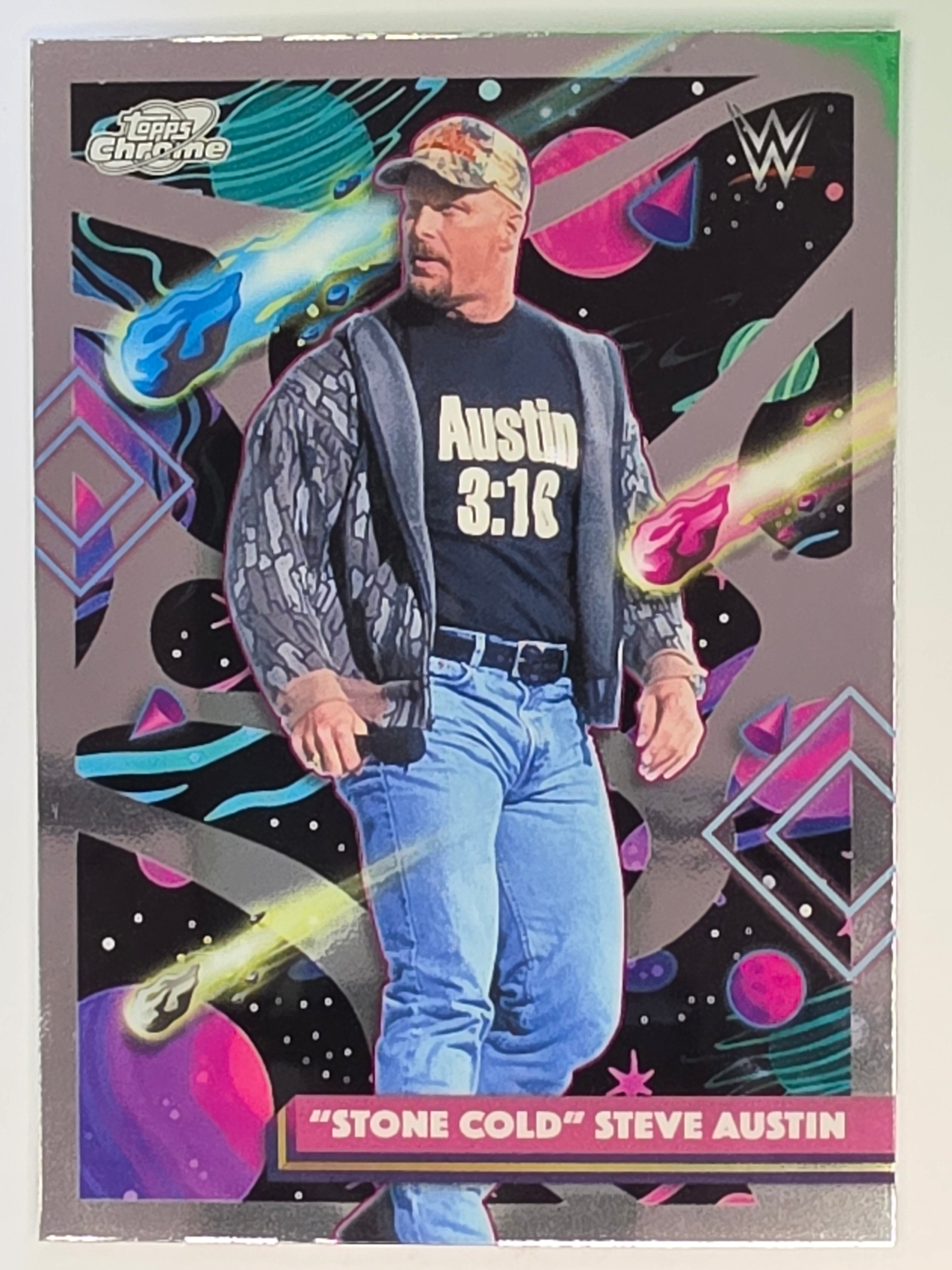 WWE 2026 Topps Chrome Cosmic | Base | #16 | Stone Cold Steve Austin
