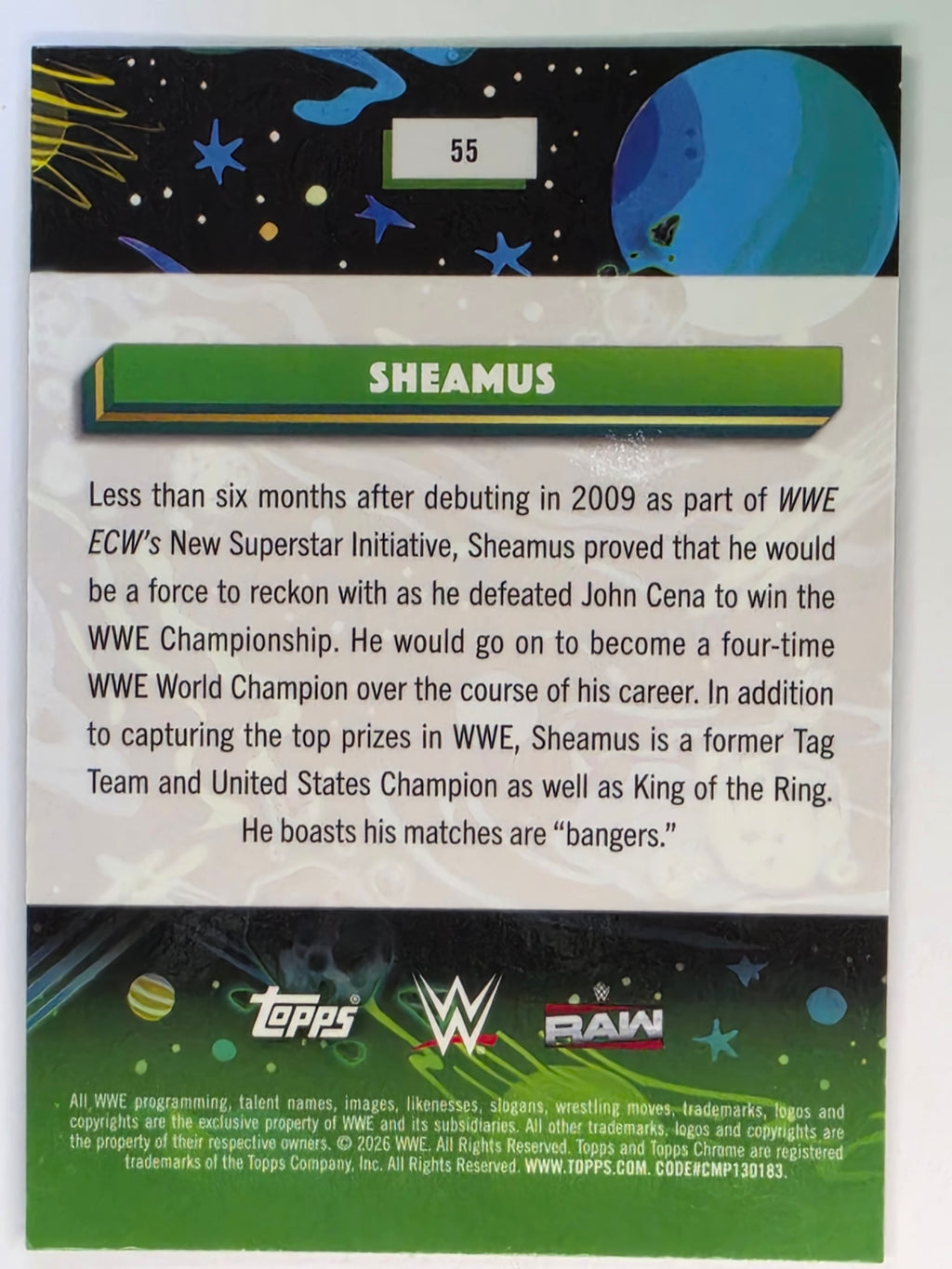 WWE 2026 Topps Chrome Cosmic | Base | #55 | Sheamus