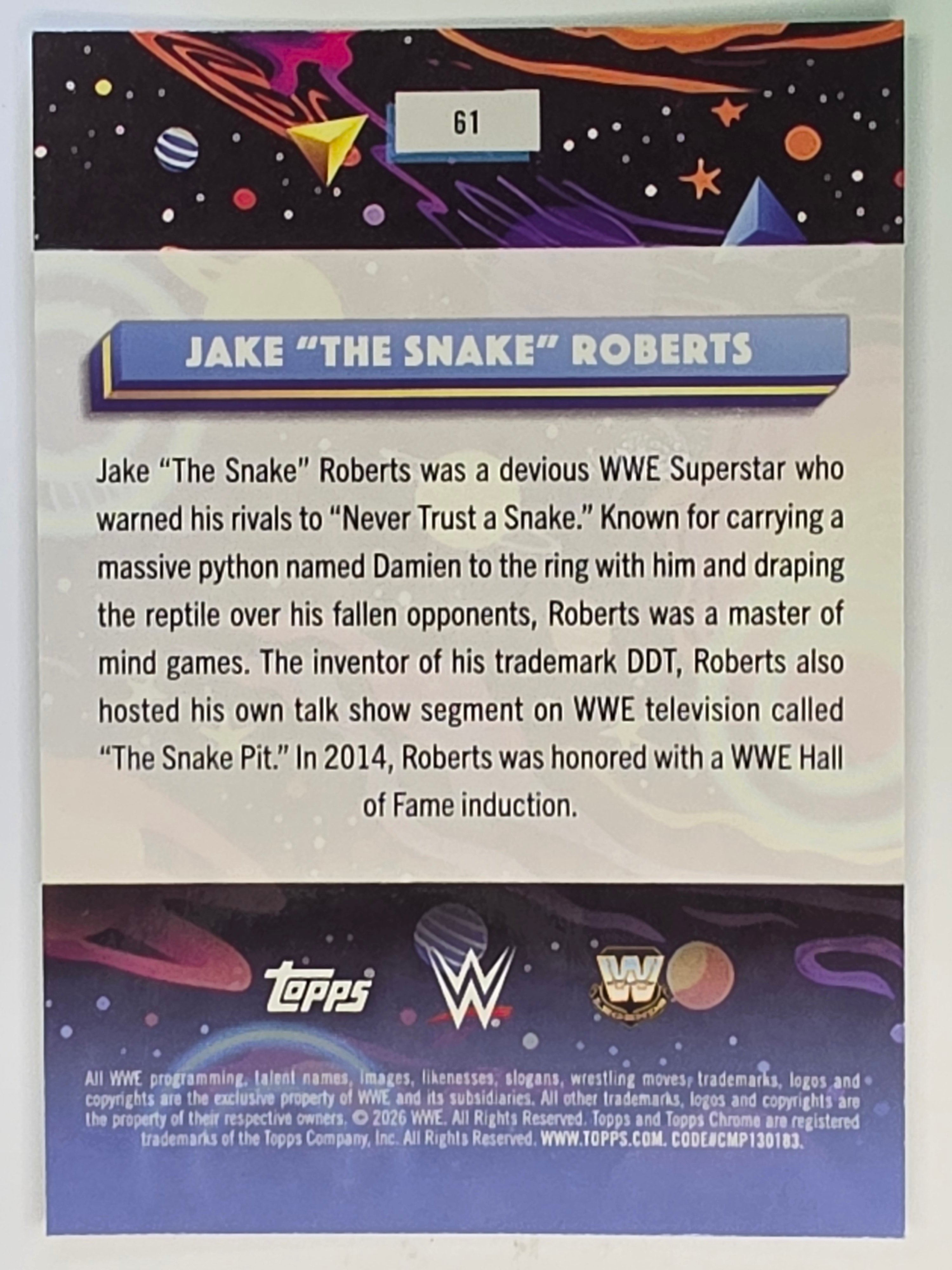 WWE 2026 Topps Chrome Cosmic | Base | #61 | Jake the Snake Roberts