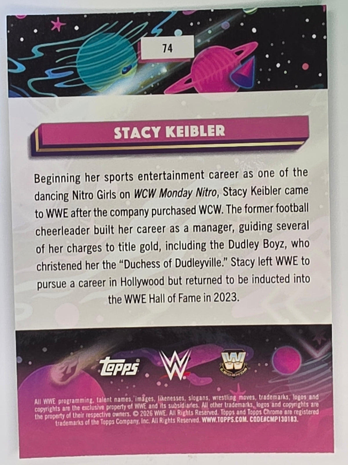 WWE 2026 Topps Chrome Cosmic | Base | #74 | Stacy Keibler