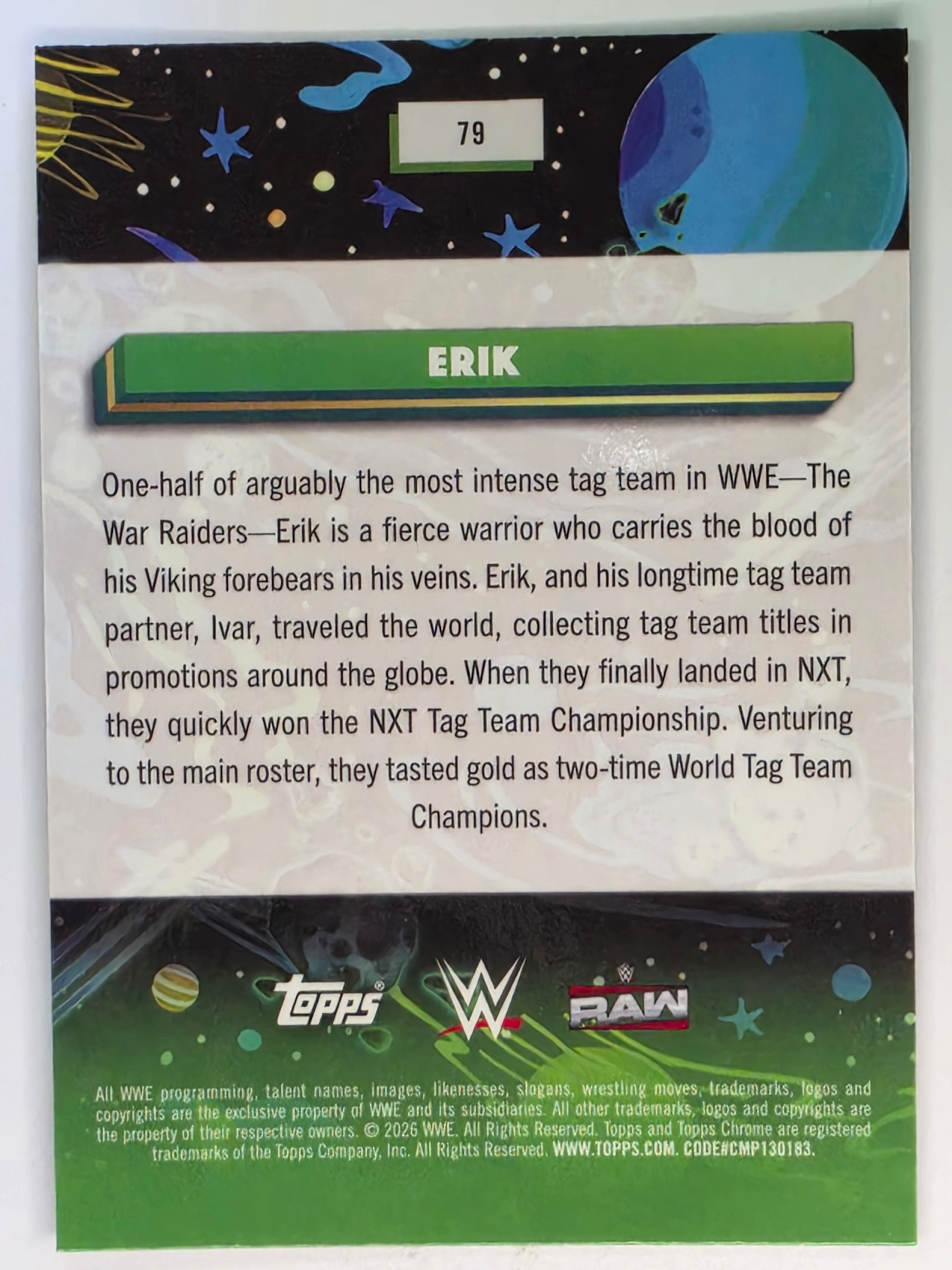WWE 2026 Topps Chrome Cosmic | Base | #79 | Erik