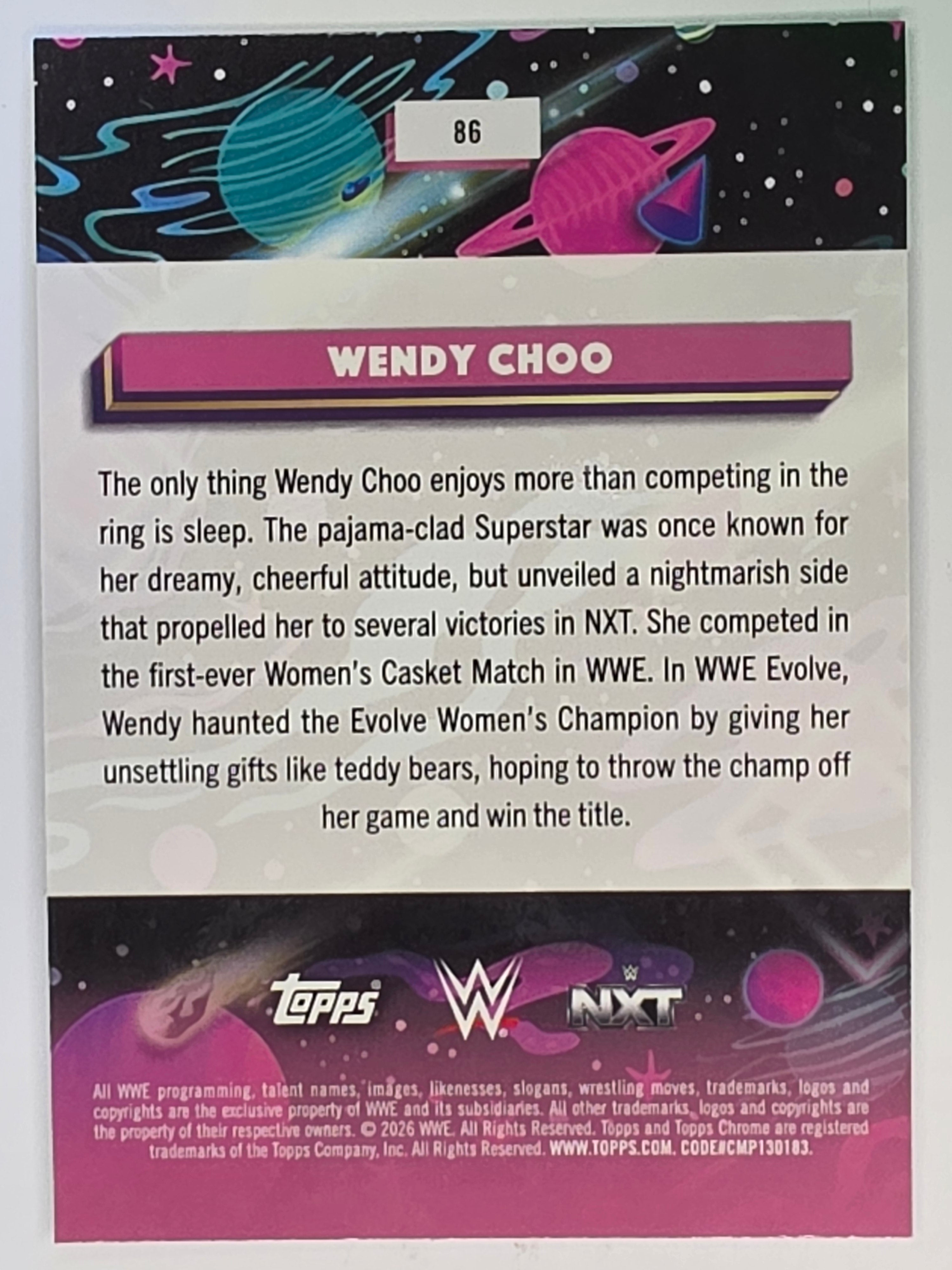 WWE 2026 Topps Chrome Cosmic | Base | #86 | Wendy Choo