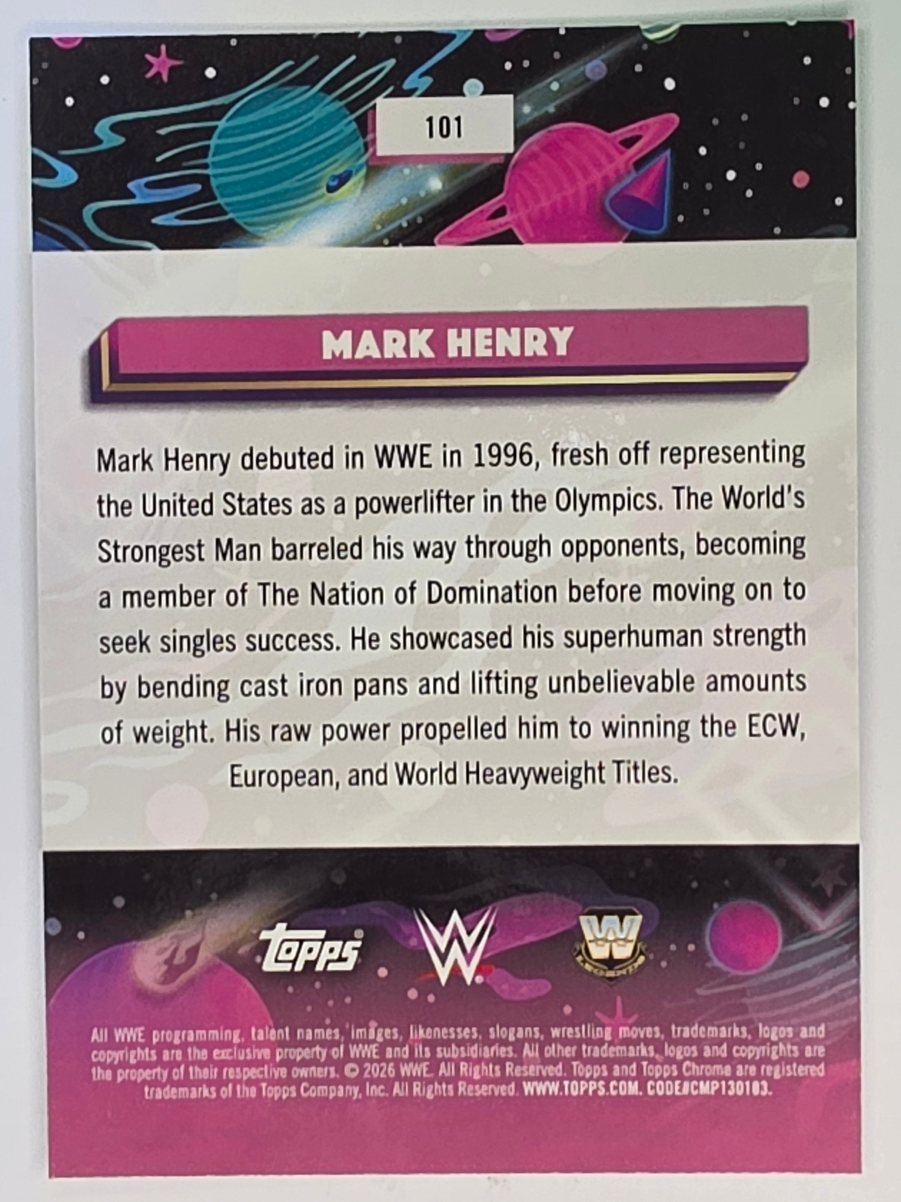 WWE 2026 Topps Chrome Cosmic | Base | #101 | Mark Henry