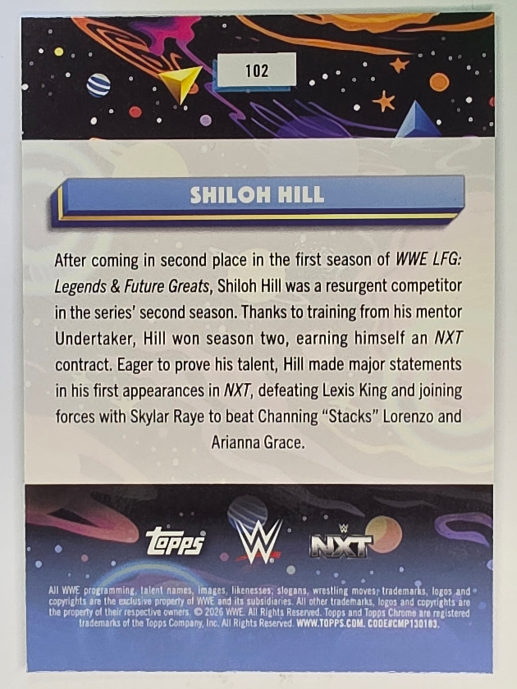 WWE 2026 Topps Chrome Cosmic | Base | #102 | Shiloh Hill