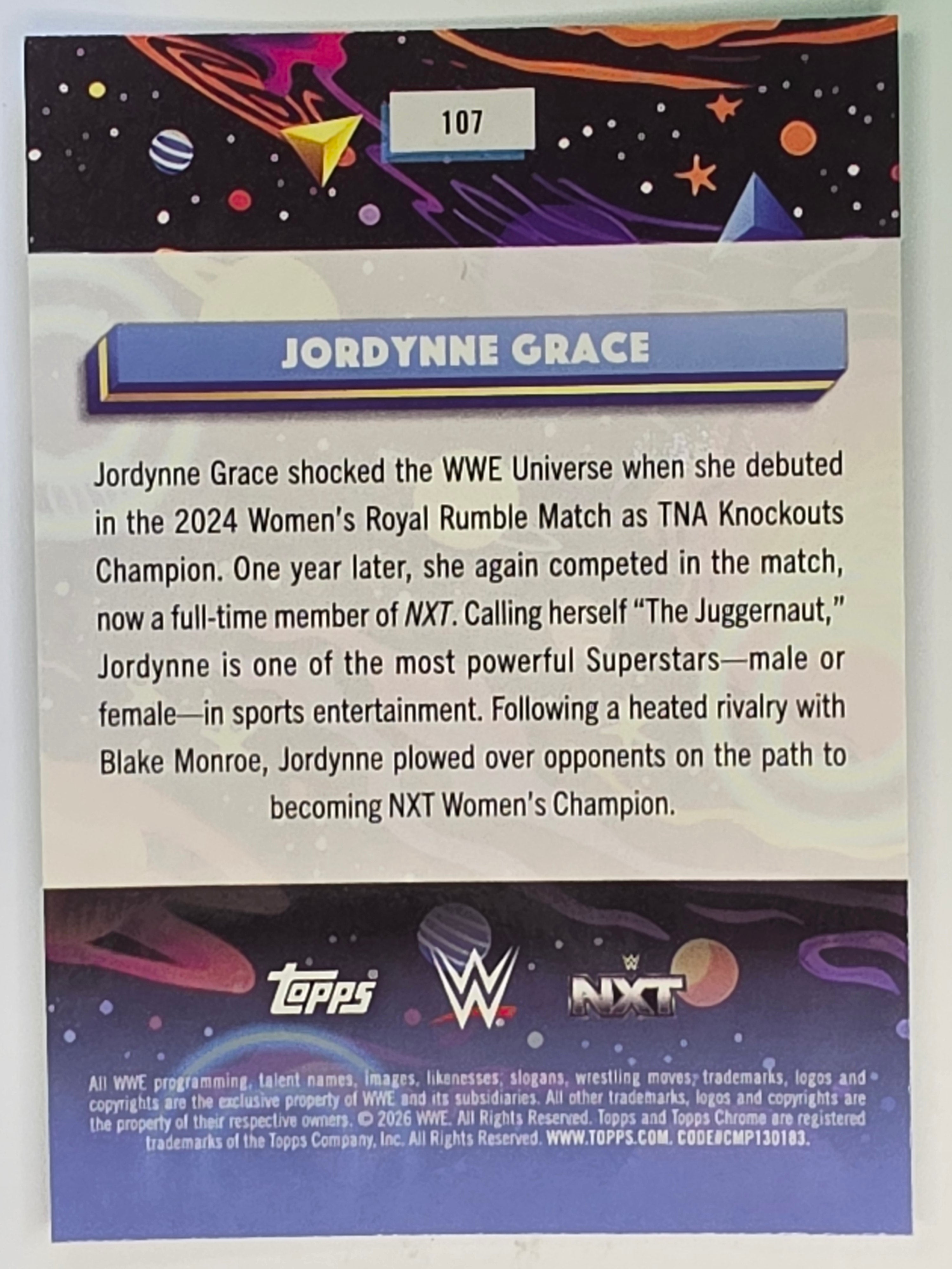 WWE 2026 Topps Chrome Cosmic | Base | #107 | Jordynne Grace