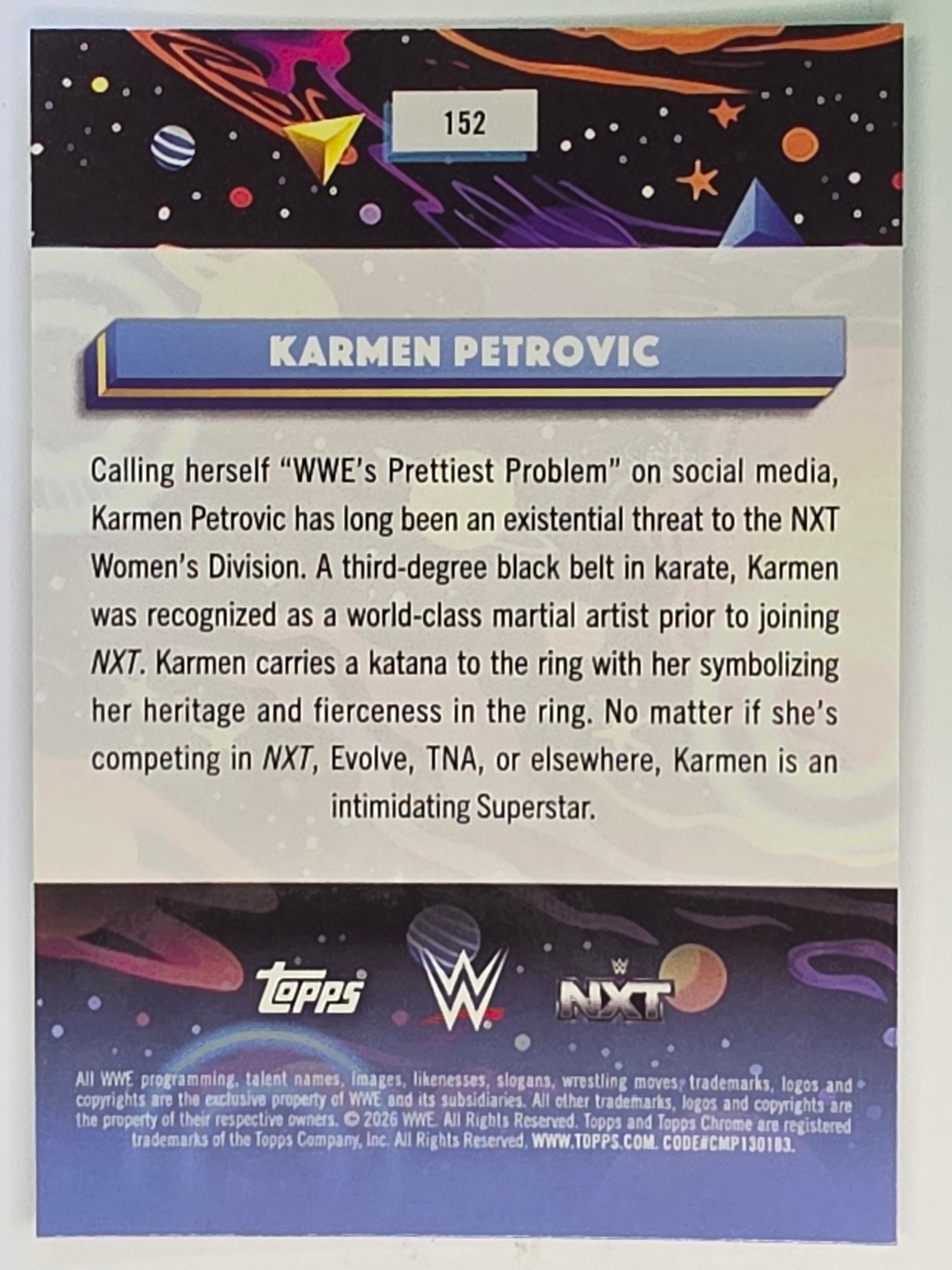WWE 2026 Topps Chrome Cosmic | Base | #152 | Karmen Petrovic