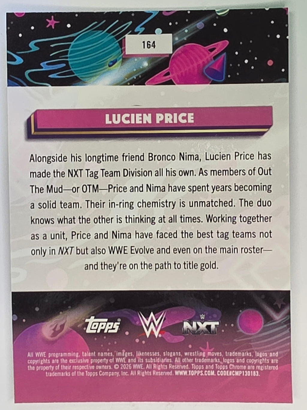 WWE 2026 Topps Chrome Cosmic | Base | #164 | Lucien Price