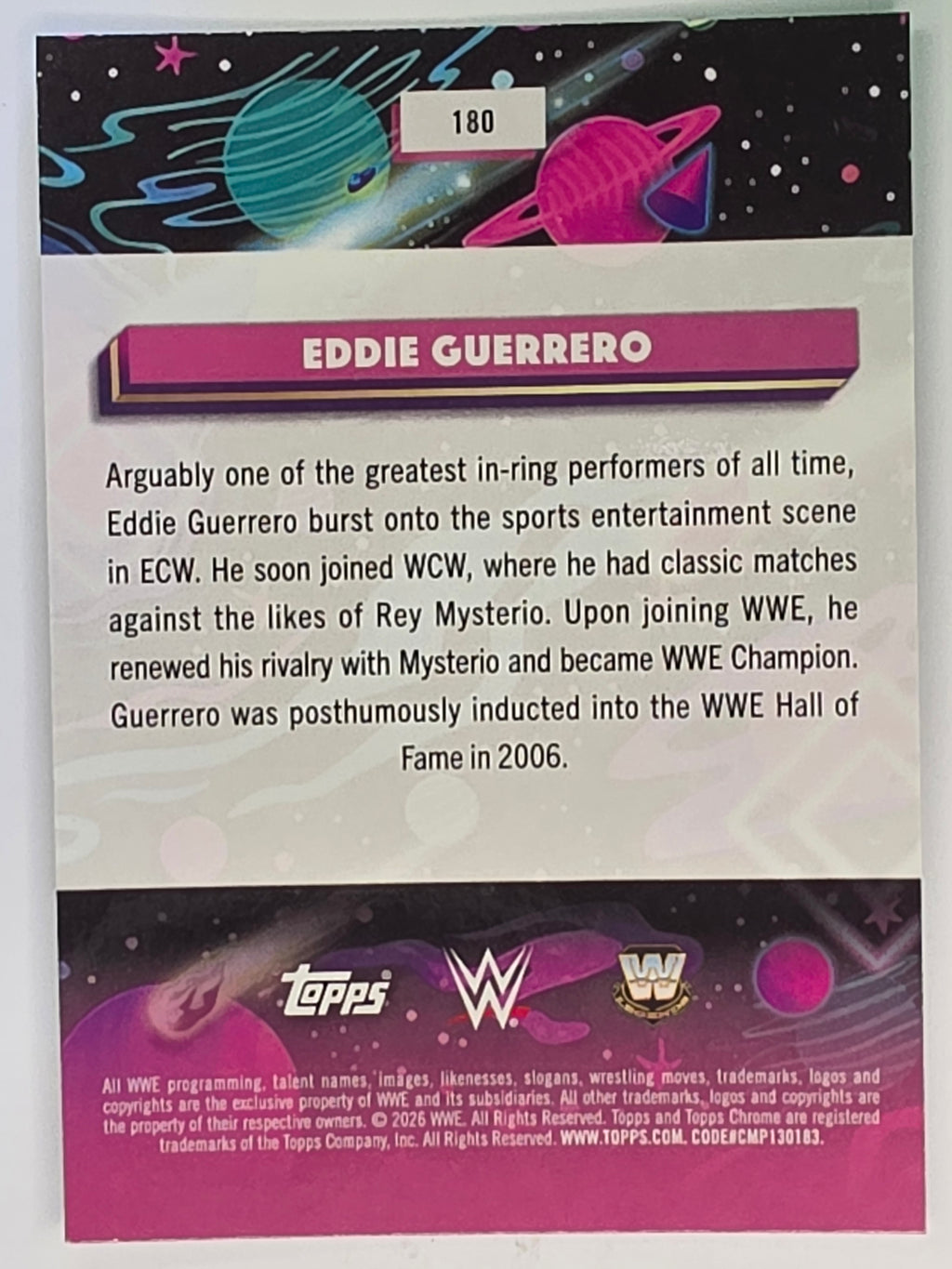 WWE 2026 Topps Chrome Cosmic | Base | #180 | Eddie Guerrero