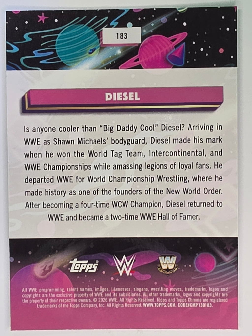 WWE 2026 Topps Chrome Cosmic | Base | #183 | Diesel