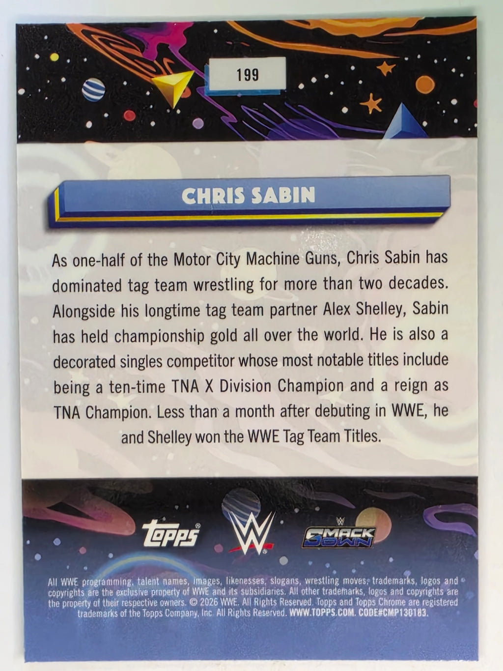 WWE 2026 Topps Chrome Cosmic | Base | #199 | Chris Sabin