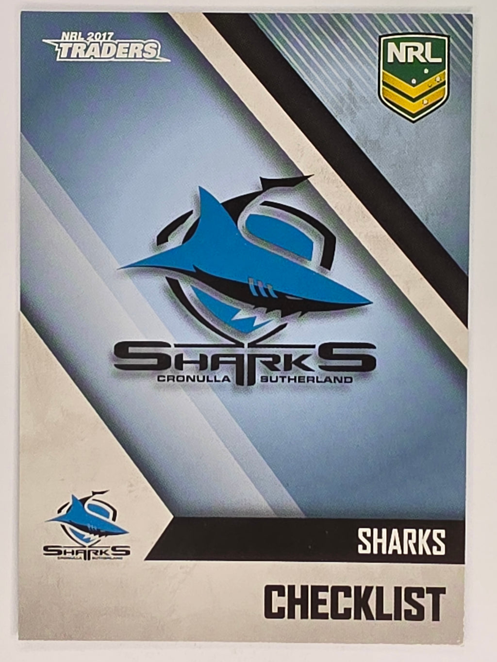 NRL 2017 Traders | Base Card #031 | Sharks Checklist | Cronulla-Sutherland Sharks