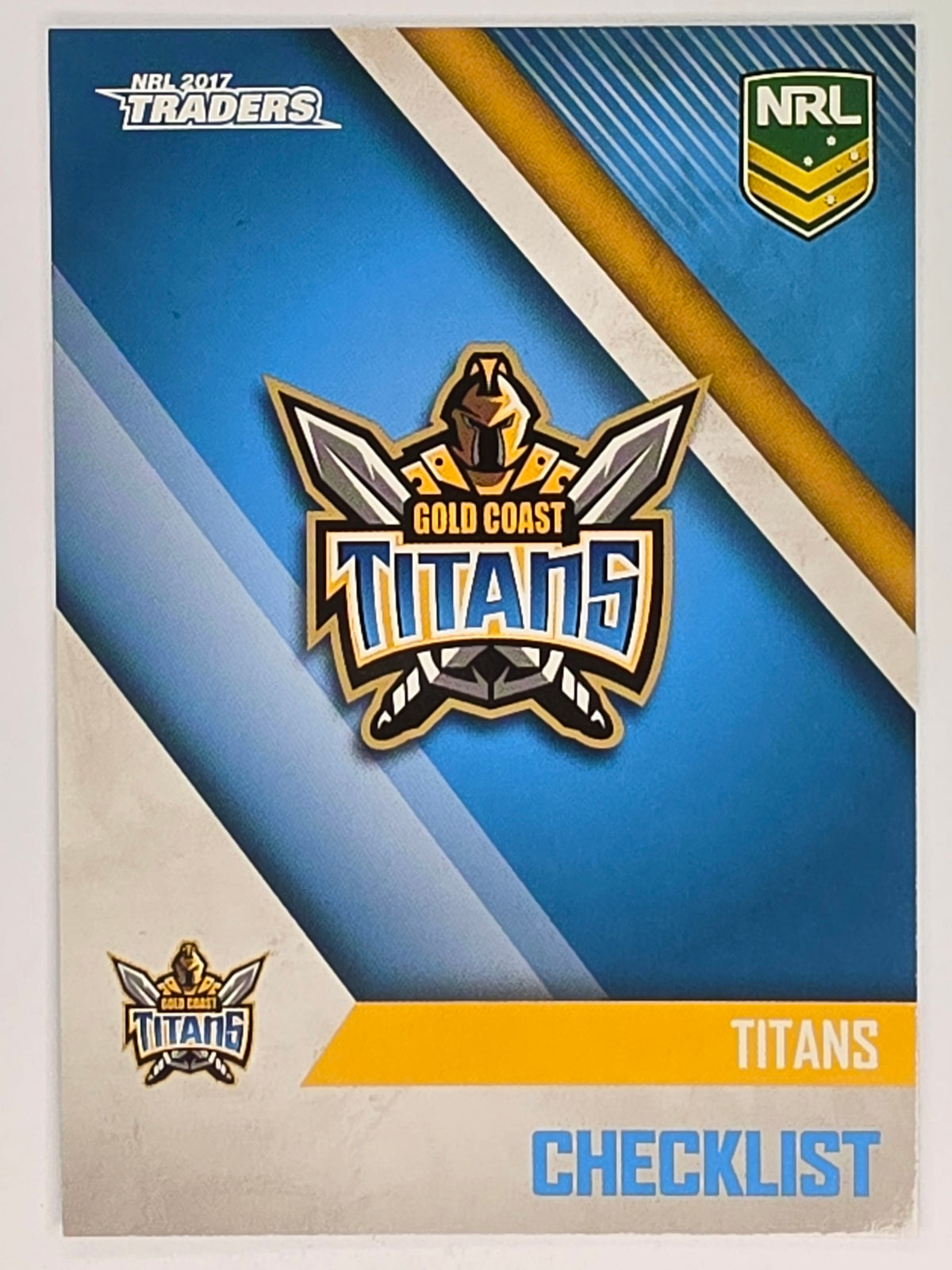 NRL 2017 Traders | Base Card #041 | Titans Checklist | Gold Coast Titans