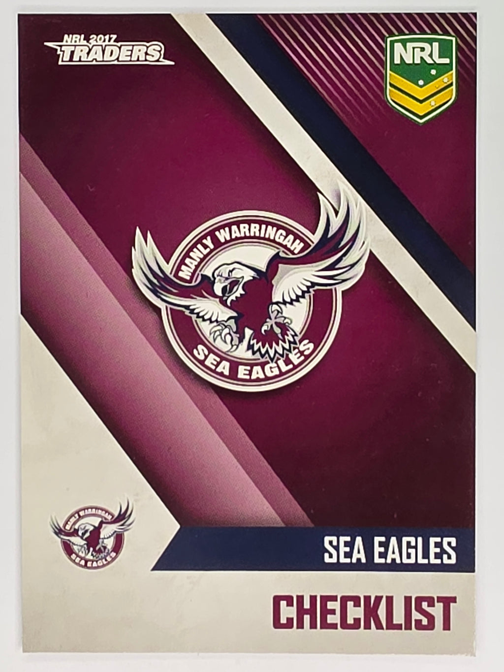 NRL 2017 Traders | Base Card #051 | Sea Eagles Checklist | Manly Warringah Sea Eagles