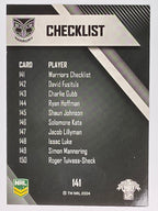 NRL 2017 Traders | Base Card #141 | Warriors Checklist | New Zealand Warriors