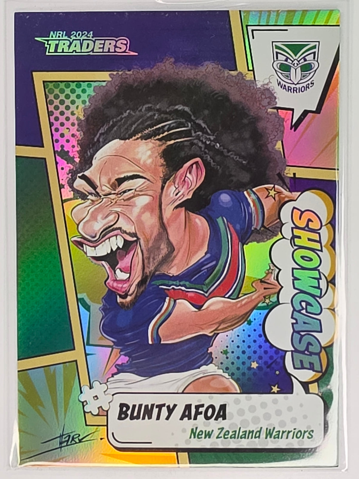 NRL 2024 Traders - Showcase Case Cards - #SCC17 - Bunty Afoa - #33/60