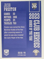 NRL 2024 Traders - Club Heroes - #CH08 Jacob Preston Canterbury Bulldogs