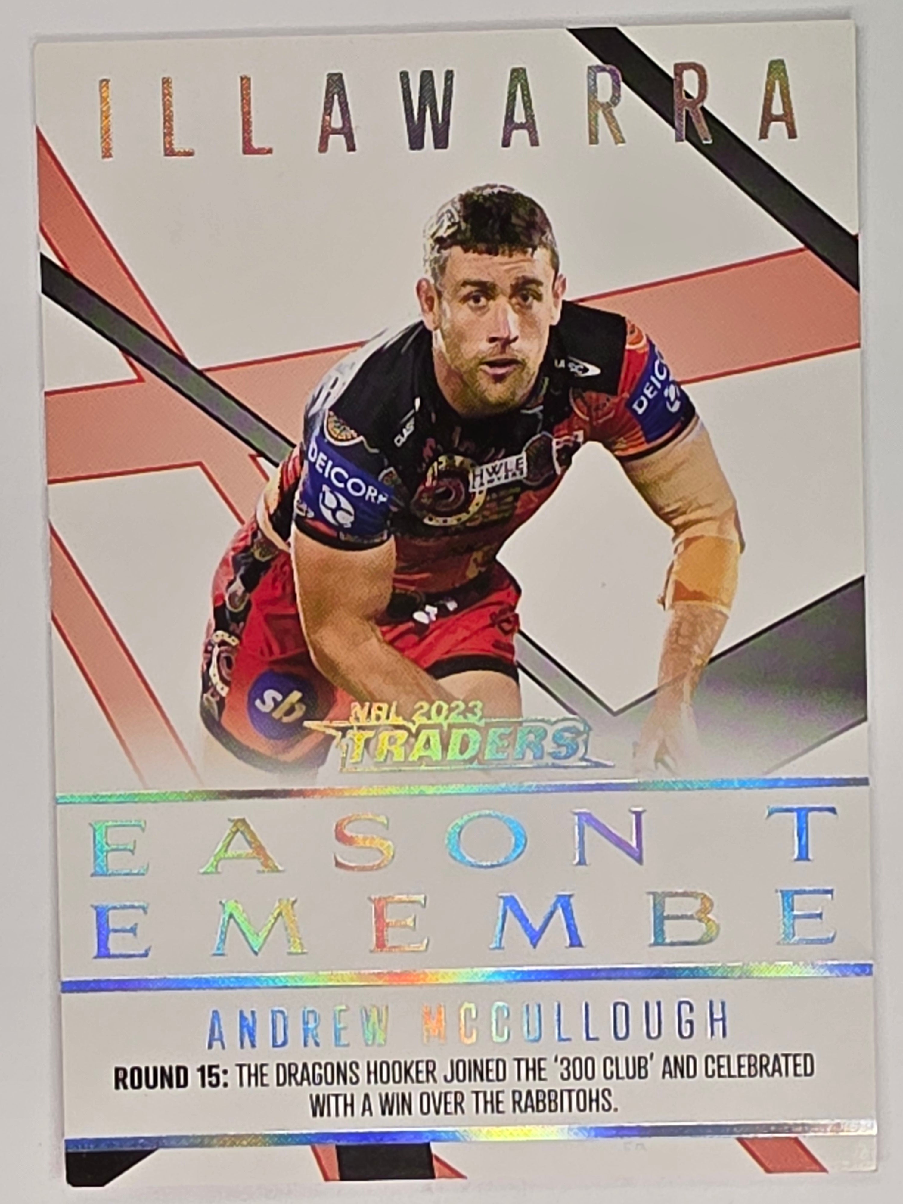 NRL 2023 Traders Season to Remember #SR38 Andrew McCullough St George Dragons