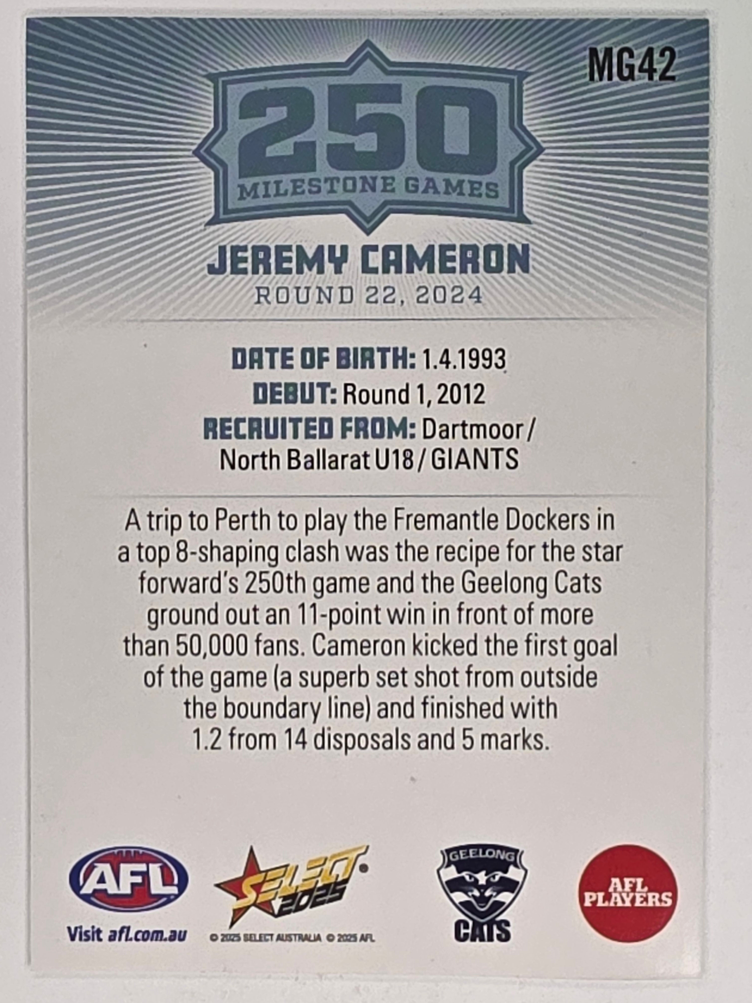 AFL Footy Stars 2025 | Milestone Games | #MG42 | J. Cameron