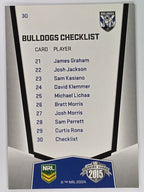 NRL 2015 Elite | Base Card #030 | Canterbury Bankstown Bulldogs Checklist
