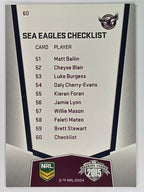 NRL 2015 Elite | Base Card #060 | Manly Warringah Sea Eagles Checklist