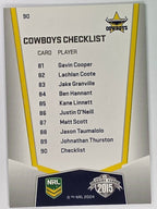 NRL 2015 Elite | Base Card #090 | North Queensland Cowboys Checklist