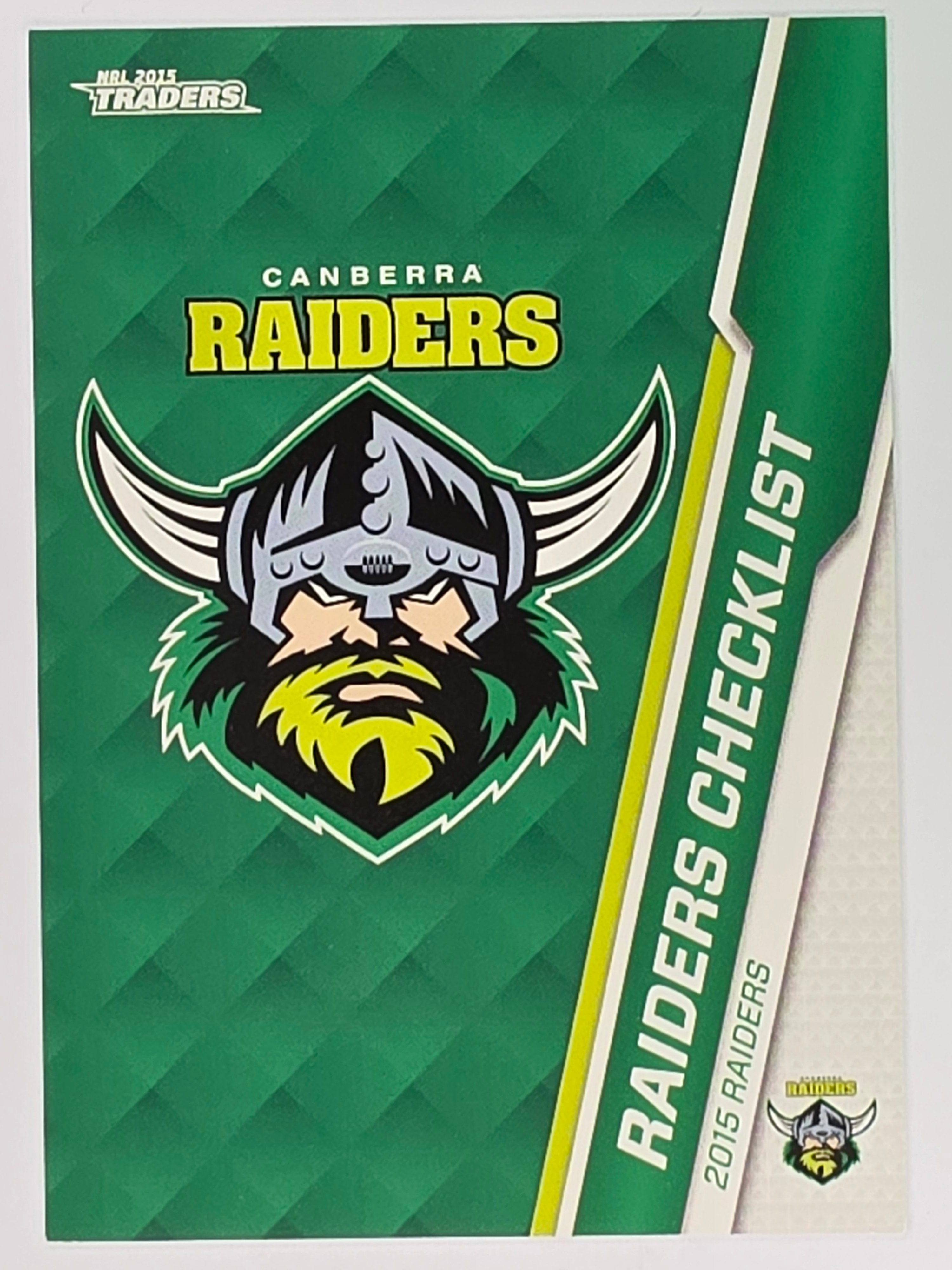 NRL 2015 Traders | Base Card #030 | Canberra Raiders Checklist