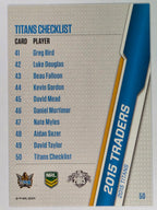 NRL 2015 Traders | Base Card #050 | Gold Coast Titans Checklist