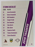NRL 2015 Traders | Base Card #070 | Melbourne Storm Checklist