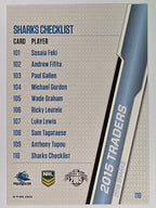 NRL 2015 Traders | Base Card #110 | Cronulla Sharks Checklist