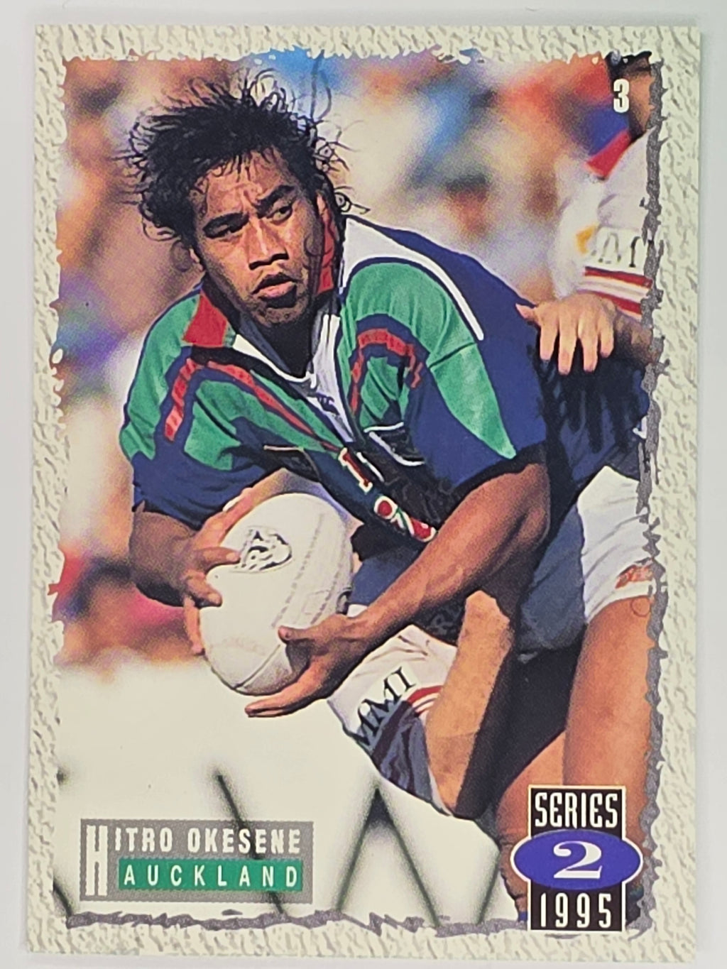 NRL 1995 Dynamic Series 2 | Base Card #003 | Hitro Okesene | Auckland Warriors