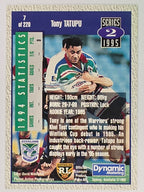 NRL 1995 Dynamic Series 2 | Base Card #007 | Tony Tatupu | Auckland Warriors