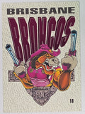 NRL 1995 Dynamic Series 2 | Base Card #018 | Brisbane Broncos Logo