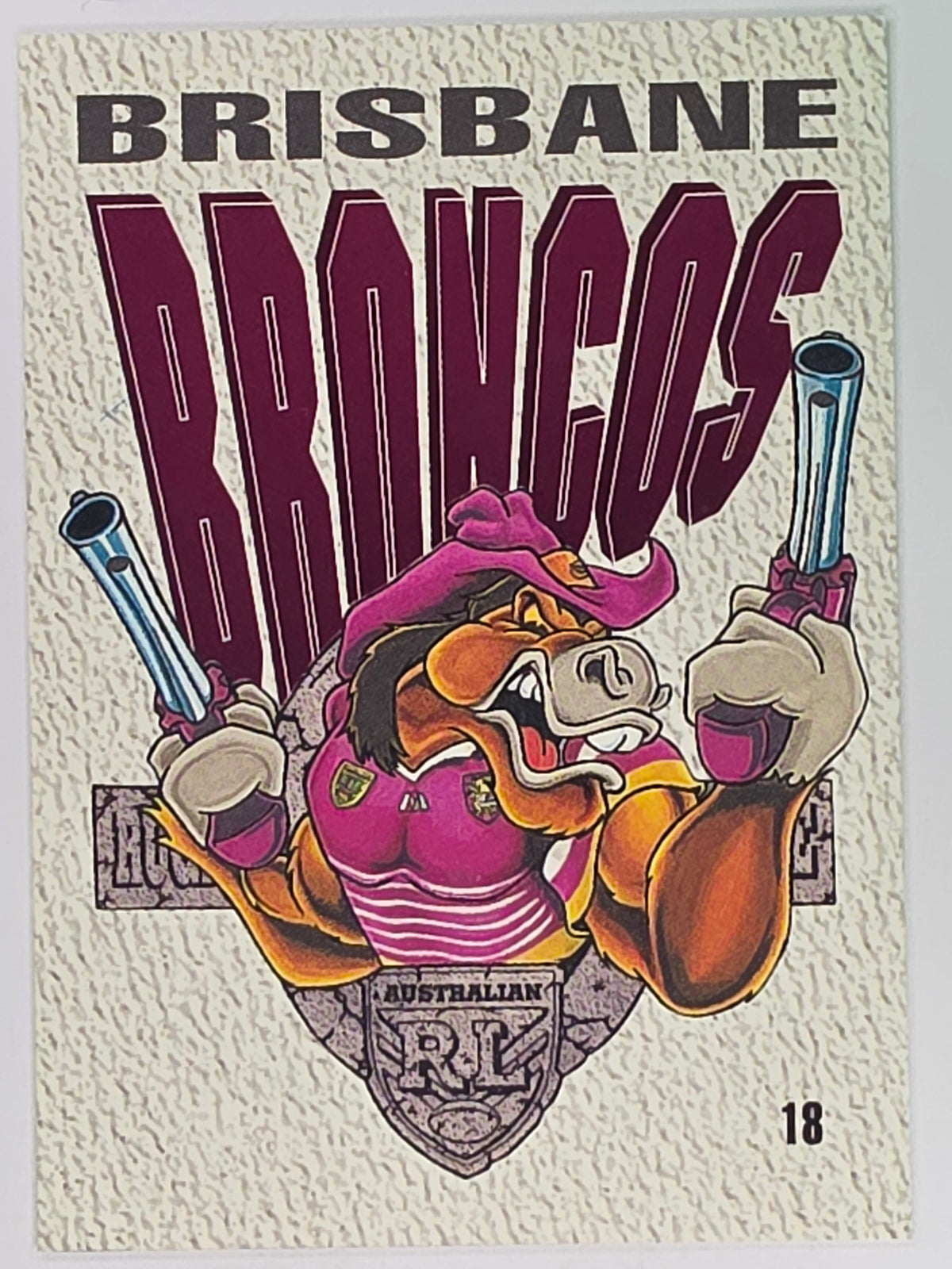 NRL 1995 Dynamic Series 2 | Base Card #018 | Brisbane Broncos Logo