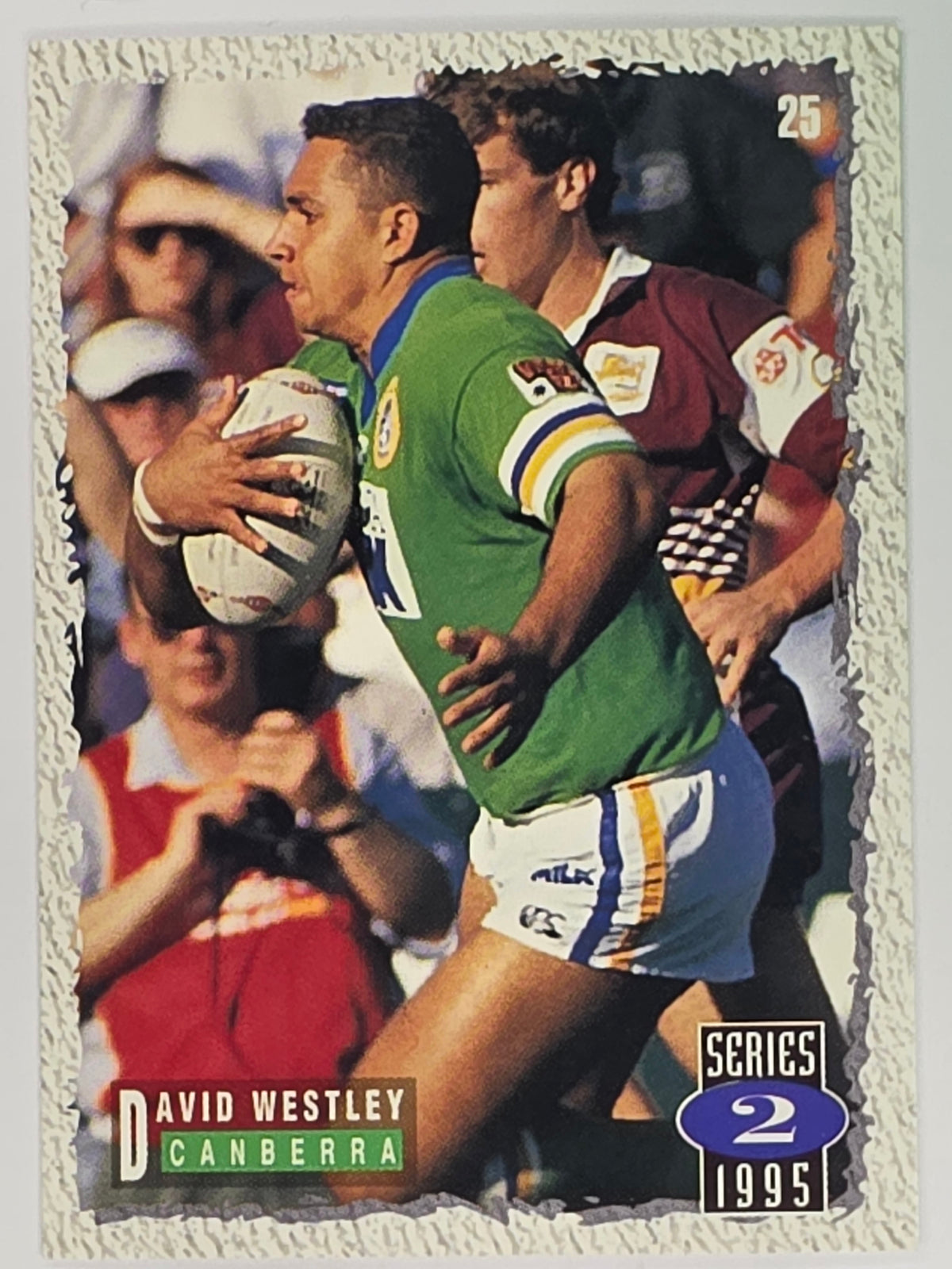 NRL 1995 Dynamic Series 2 | Base Card #025 | David Westley | Canberra Raiders
