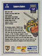 NRL 1995 Dynamic Series 2 | Base Card #027 | Canberra Raiders Logo