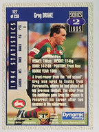 NRL 1995 Dynamic Series 2 | Base Card #127 | Greg Drake | South Sydney Rabbitohs